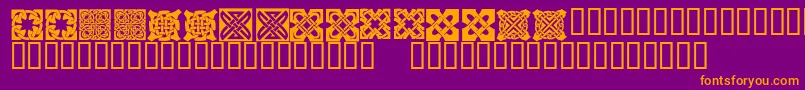 KrKelticTwo Font – Orange Fonts on Purple Background