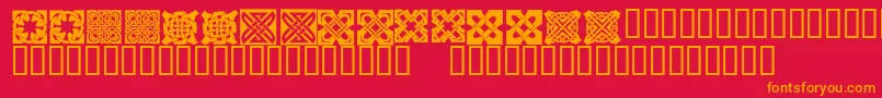 KrKelticTwo Font – Orange Fonts on Red Background