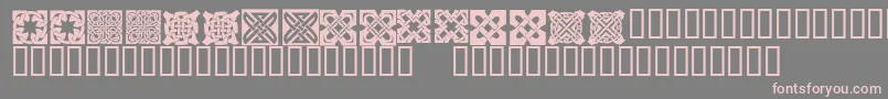 KrKelticTwo Font – Pink Fonts on Gray Background