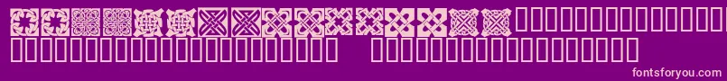 KrKelticTwo Font – Pink Fonts on Purple Background