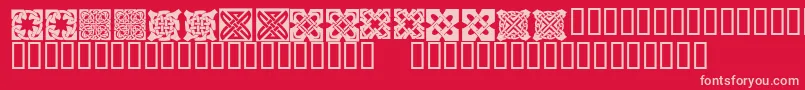 KrKelticTwo Font – Pink Fonts on Red Background