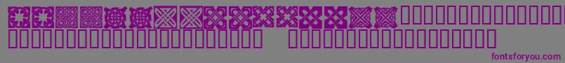 KrKelticTwo Font – Purple Fonts on Gray Background
