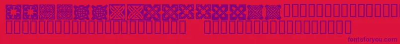 KrKelticTwo Font – Purple Fonts on Red Background