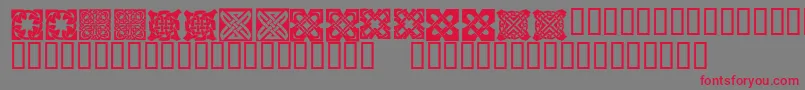 KrKelticTwo Font – Red Fonts on Gray Background