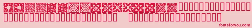 KrKelticTwo Font – Red Fonts on Pink Background