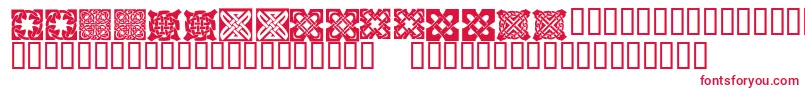 KrKelticTwo Font – Red Fonts on White Background