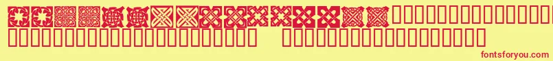 KrKelticTwo Font – Red Fonts on Yellow Background