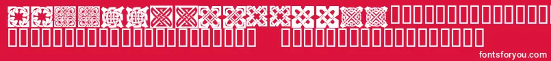 フォントKrKelticTwo – 赤い背景に白い文字