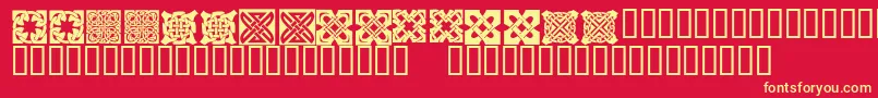 KrKelticTwo Font – Yellow Fonts on Red Background