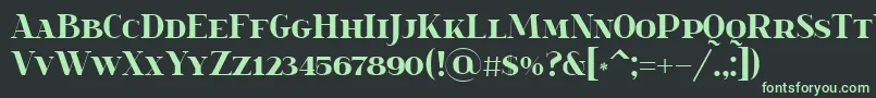 SpinweradcBold-fontti – vihreät fontit mustalla taustalla