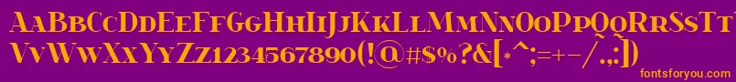 SpinweradcBold Font – Orange Fonts on Purple Background