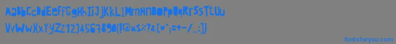 Crewhassanpositivecondensed Font – Blue Fonts on Gray Background