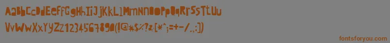 Crewhassanpositivecondensed Font – Brown Fonts on Gray Background