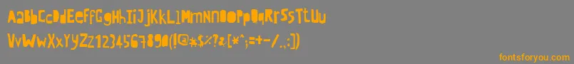 Crewhassanpositivecondensed Font – Orange Fonts on Gray Background