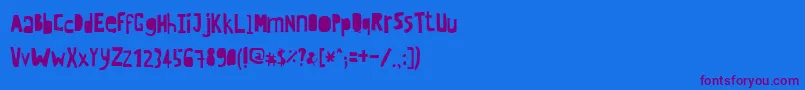 Crewhassanpositivecondensed Font – Purple Fonts on Blue Background