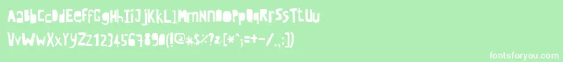 Crewhassanpositivecondensed Font – White Fonts on Green Background