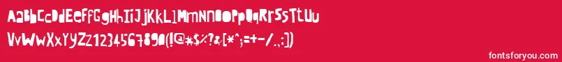 Crewhassanpositivecondensed Font – White Fonts on Red Background