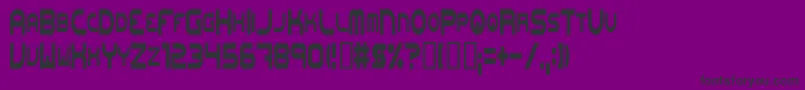 フォントOnewl – 紫の背景に黒い文字