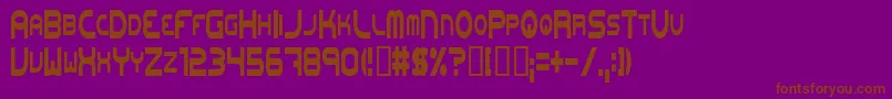 Onewl Font – Brown Fonts on Purple Background
