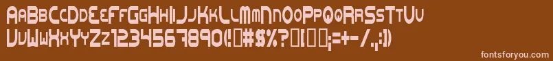 Onewl Font – Pink Fonts on Brown Background