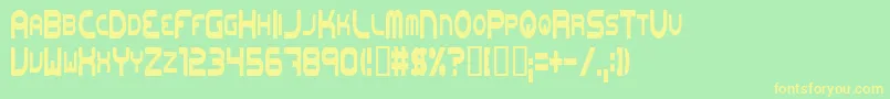 Onewl Font – Yellow Fonts on Green Background
