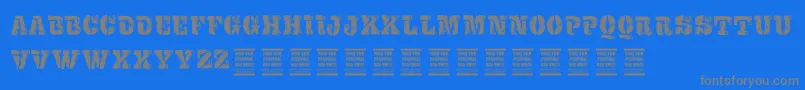 VtksExame Font – Gray Fonts on Blue Background