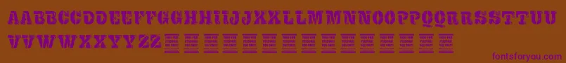 VtksExame-Schriftart – Violette Schriften auf braunem Hintergrund