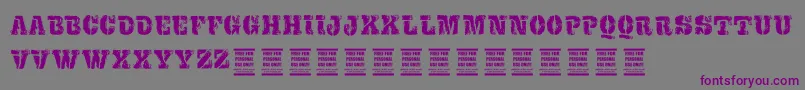 VtksExame Font – Purple Fonts on Gray Background