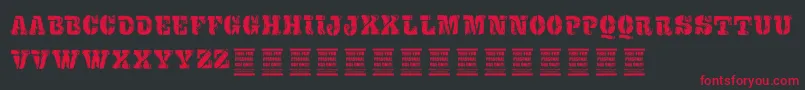 VtksExame Font – Red Fonts on Black Background