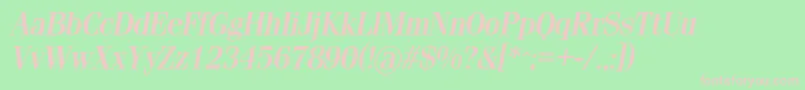 SimeizlightBoldItalic Font – Pink Fonts on Green Background