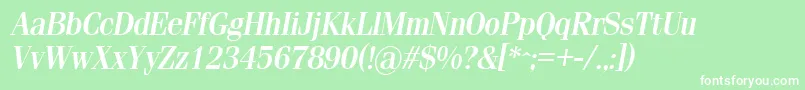 SimeizlightBoldItalic Font – White Fonts on Green Background