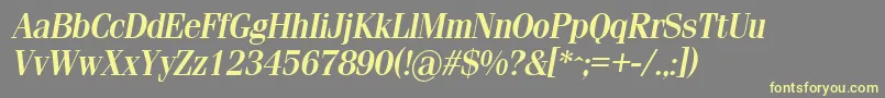 SimeizlightBoldItalic Font – Yellow Fonts on Gray Background