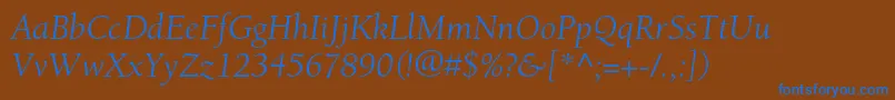 fuente BerkeleystdBookitalic – Fuentes Azules Sobre Fondo Marrón