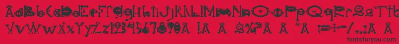 Cocoon Font – Black Fonts on Red Background