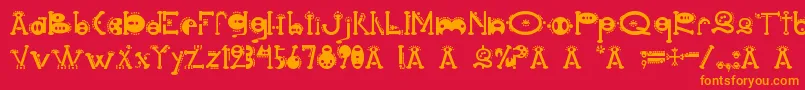 Cocoon Font – Orange Fonts on Red Background