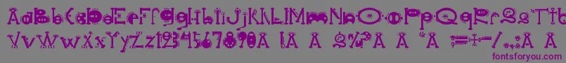 Cocoon Font – Purple Fonts on Gray Background