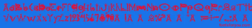 Cocoon Font – Red Fonts on Blue Background