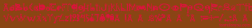 Cocoon Font – Red Fonts on Brown Background