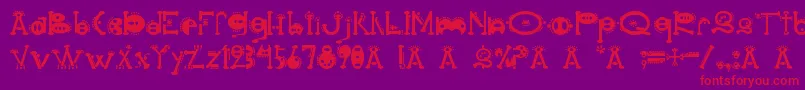 Cocoon Font – Red Fonts on Purple Background