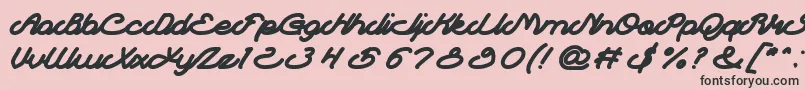 AutopilotBold Font – Black Fonts on Pink Background