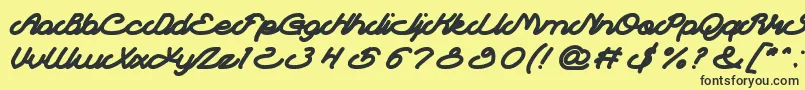 AutopilotBold Font – Black Fonts on Yellow Background