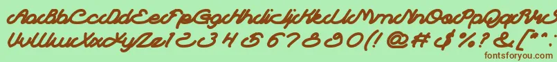 AutopilotBold Font – Brown Fonts on Green Background