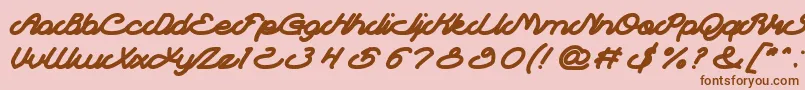 AutopilotBold Font – Brown Fonts on Pink Background