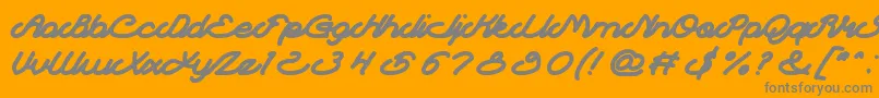 AutopilotBold-Schriftart – Graue Schriften auf orangefarbenem Hintergrund