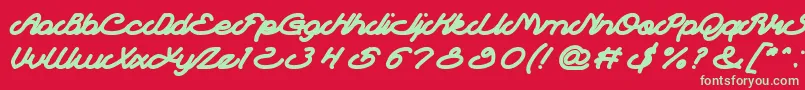 AutopilotBold Font – Green Fonts on Red Background