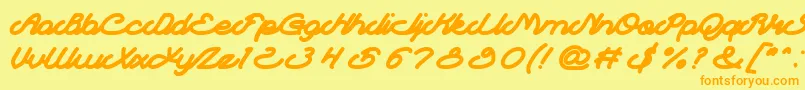 AutopilotBold Font – Orange Fonts on Yellow Background