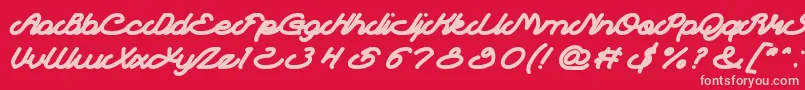 AutopilotBold Font – Pink Fonts on Red Background