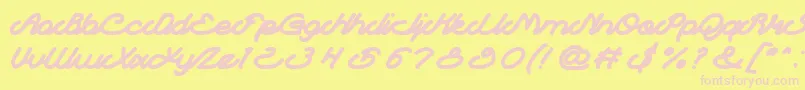 AutopilotBold Font – Pink Fonts on Yellow Background