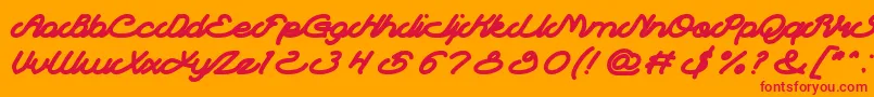 AutopilotBold Font – Red Fonts on Orange Background