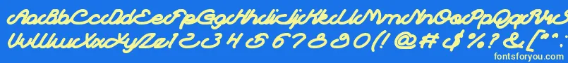 AutopilotBold Font – Yellow Fonts on Blue Background